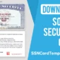 Editable Social Security Card Template PSD